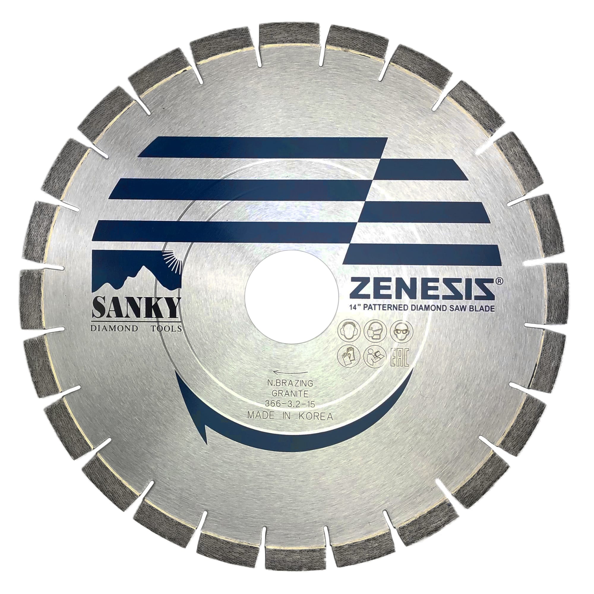 Диск алмазный отрезной 366D - ZENESIS G040 SANKY для гранита и  бетона;корпус бесшумный арт. 1-2-1