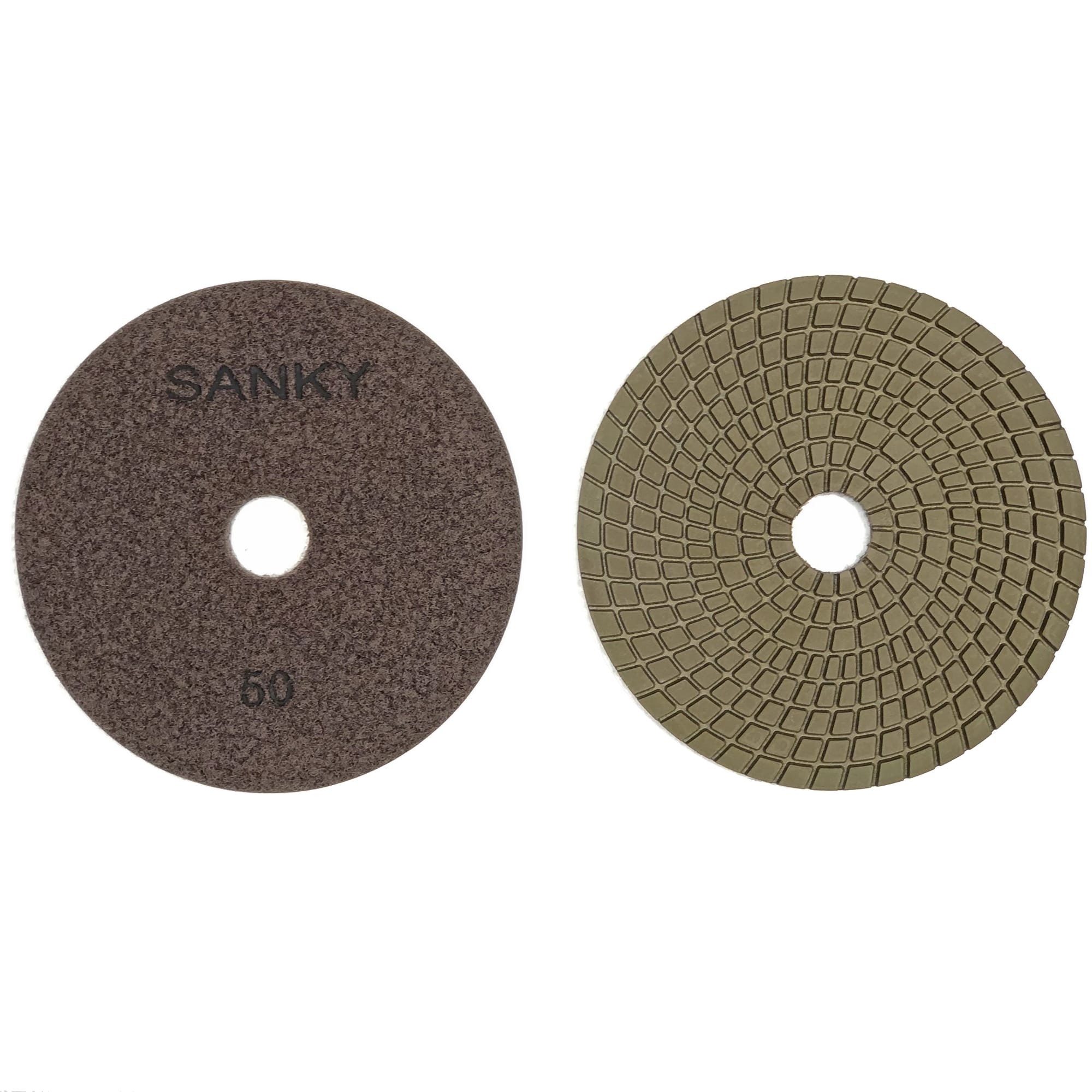 Гибкие полировальные круги Ф125 Спираль 2.4Т  SANKY #50 для  гранита и  мрамора арт. 16-37