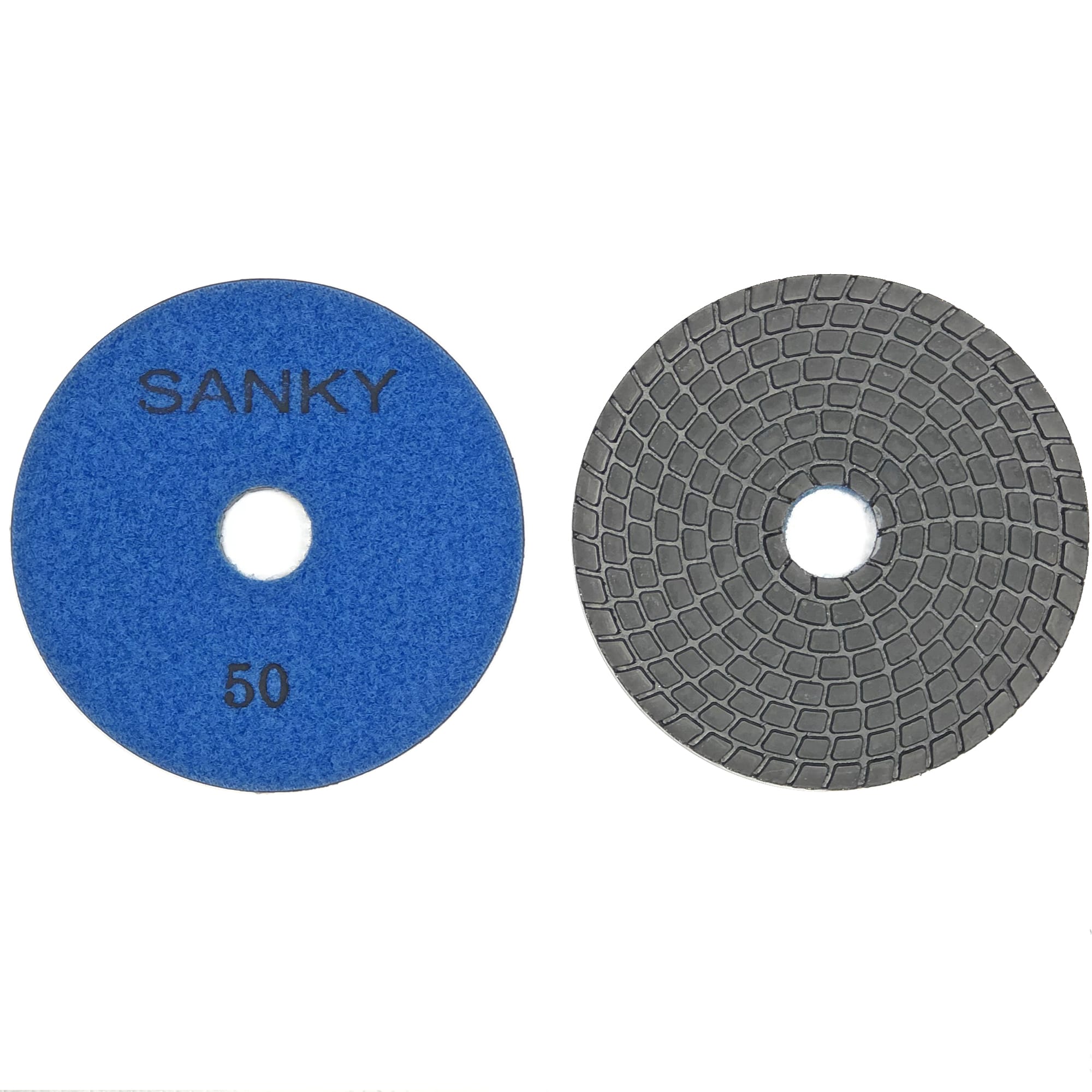 Гибкие полировальные круги Ф100 Спираль ЭКО 2.0Т  SANKY #50 для  гранита и  мрамора арт. 16-44