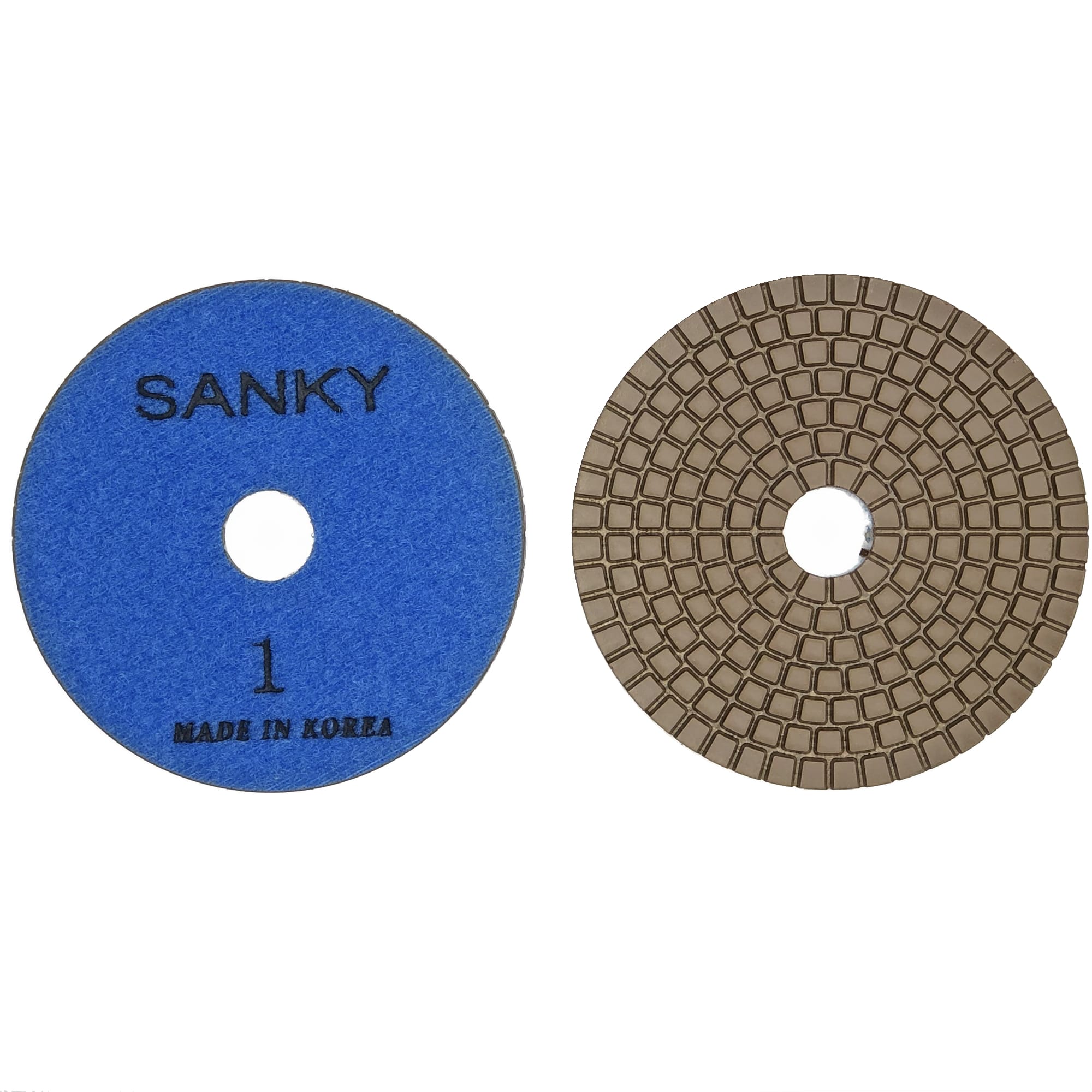 Гибкие полировальные круги Ф100 4-перехода 2.4Т  SANKY #1 для  гранита и  мрамора арт. 16-58