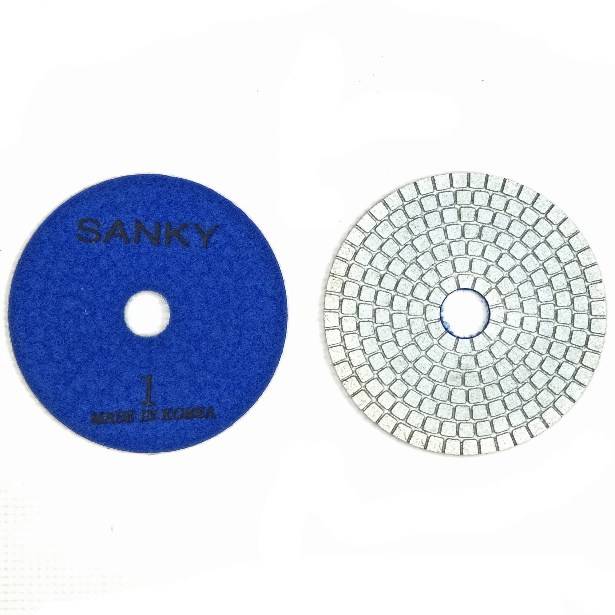 Гибкие полировальные круги Ф100 4-перехода универсальные 2.4Т  SANKY #1 для  гранита и  мрамора арт. 16-68
