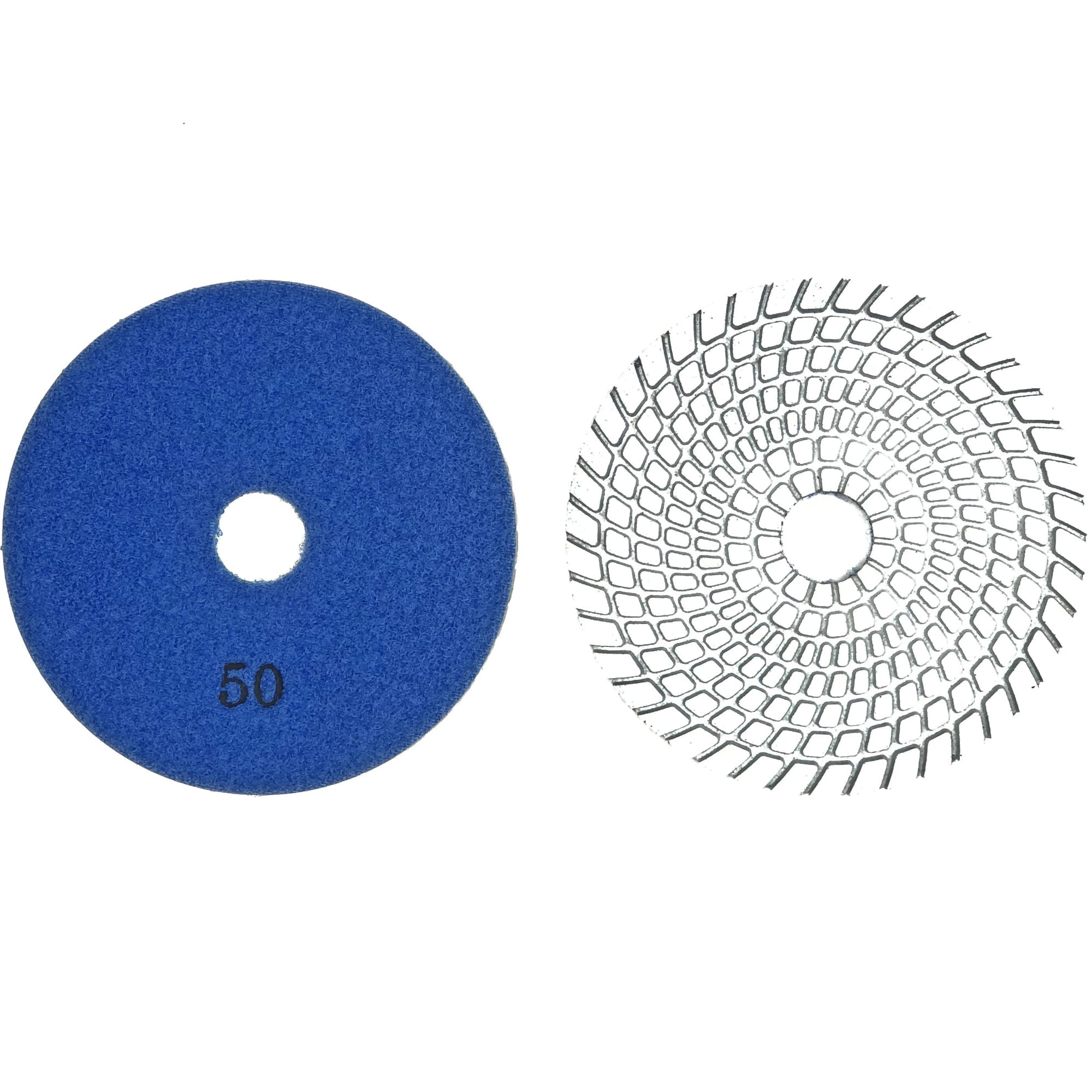 Гибкие полировальные круги Ф100 Стандарт WHITE 2.4Т  SANKY #50 для  гранита и  мрамора арт. 16-8