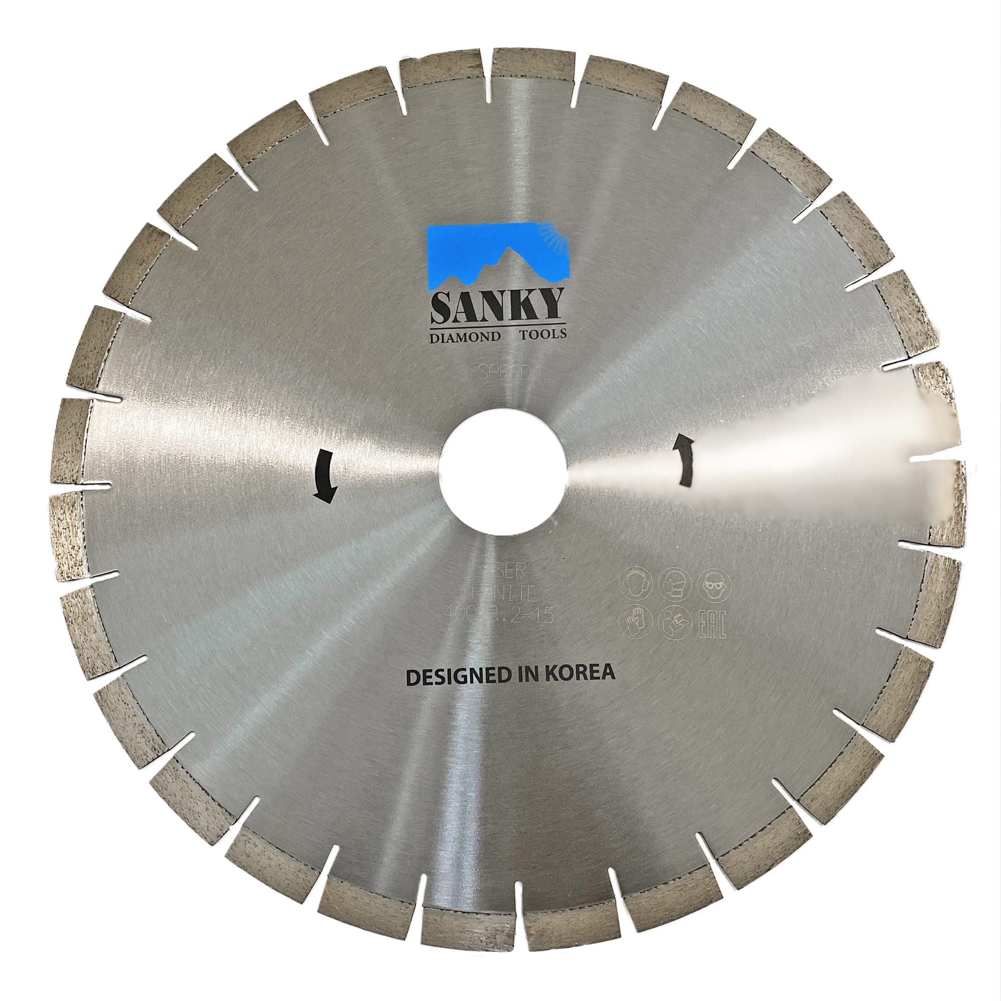 Диск алмазный отрезной 416D -  SANKY  стандарт SPEED (быстрорежущая) для гранита и  бетона; корпус Бесшумный арт. 2-5