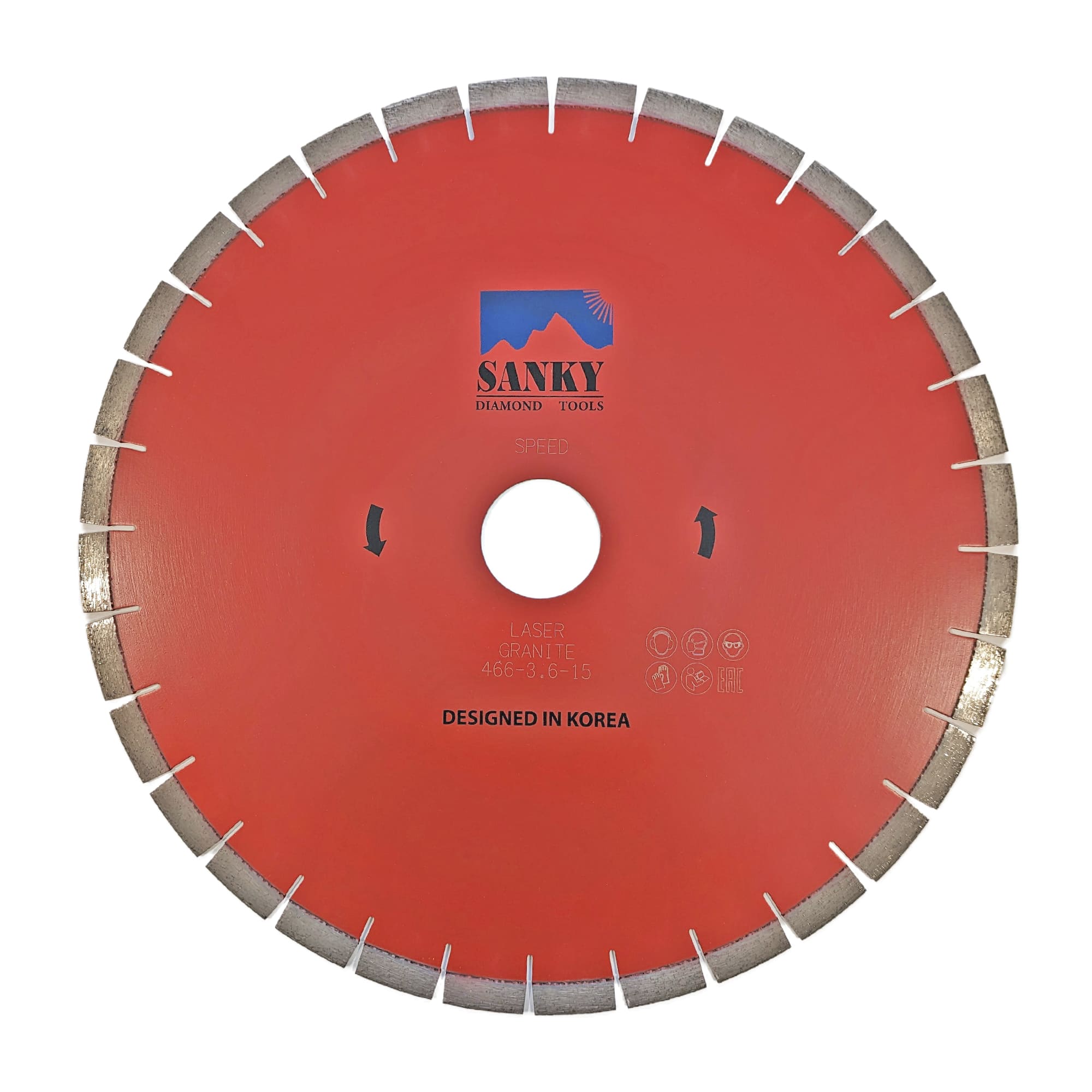 Диск алмазный отрезной 466D -  SANKY стандарт  SPEED для гранита и  бетона; корпус Бесшумный арт. 2-6